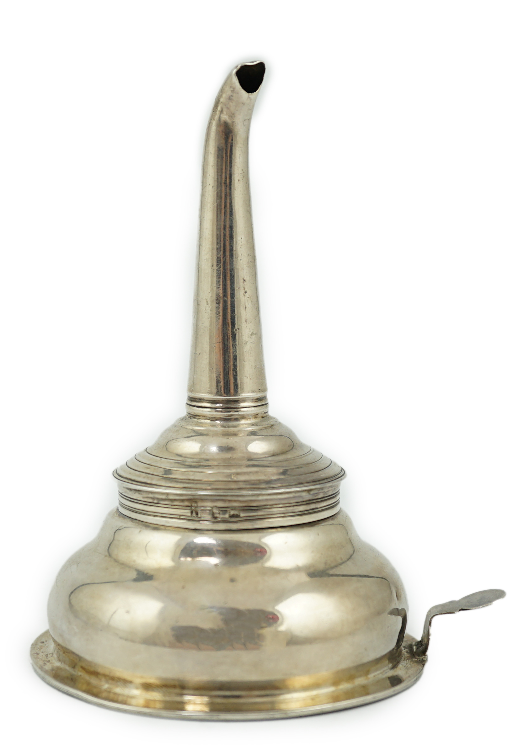 A George III silver wine funnel, by Peter & Ann Bateman